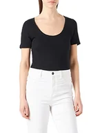 Koszulki i topy damskie - Naf Naf T-shirt damski, czarny, S - miniaturka - grafika 1