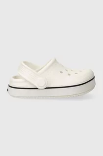 Buty dla dziewczynek - Crocs klapki dziecięce 208479 Off Court Clog T kolor biały - grafika 1