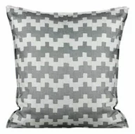 Poszewki na poduszki - POSZEWKA DEKORACYJNA GEO stal-beż 45x45cm A019440 - miniaturka - grafika 1