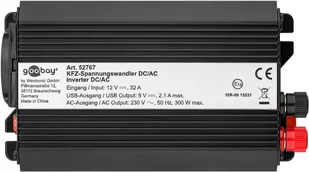 Przetwornica napięcia 12/240V 300W USB Goobay - Prostowniki samochodowe - miniaturka - grafika 1