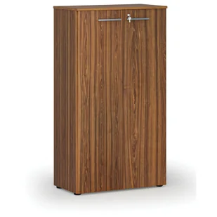 Szafa biurowa z drzwiami PRIMO WOOD, 1434 x 800 x 420 mm, orzech - Szafy biurowe - miniaturka - grafika 1
