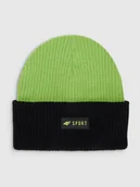 Czapki dla dzieci - 4F Czapka zimowa chłopięca - zielona Uniwersalny - miniaturka - grafika 1