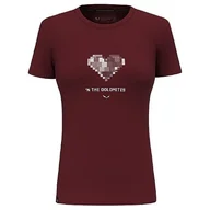 Koszulki i topy damskie - Salewa Pure Heart Dry T-shirt damski, Syrah, S - miniaturka - grafika 1