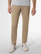 Spodnie męskie - Polo Ralph Lauren Spodnie - stretch slim fit Mężczyźni Bawełna beżowy|brązowy jednolity, 36-32 - miniaturka - grafika 1