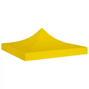 vidaXL Dach namiotu imprezowego, 3 x 3 m, żółty, 270 g/m - Pawilony ogrodowe - miniaturka - grafika 1