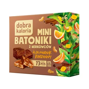 Dobra Kaloria Mini Batoniki z nerkowców a`la piernik korzenny 102 g - Batoniki - miniaturka - grafika 1