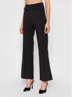 Spodnie damskie - Rinascimento Spodnie materiałowe CFC0105061003 Czarny Regular Fit - grafika 1