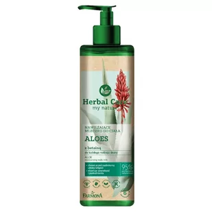 Herbal Care Nawilżające mleczko do ciała ALOES z betainą 400ml HER3011 - Balsamy i kremy do ciała - miniaturka - grafika 1