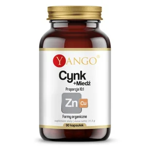 YANGO Yango Cynk Miedź 10:1 Zn Cu organiczna 90 k YA1005 - Witaminy i minerały - miniaturka - grafika 1
