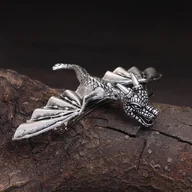 Ozdoby do włosów - TEMU 1 szt. 'owa Spinka do Włosów z Smokiem - Antyczna Srebrzysta Metalowa Spinka z Skomplikowanym Wzorem , Trwały Dodatek do Włosów na Cosplay, - miniaturka - grafika 1