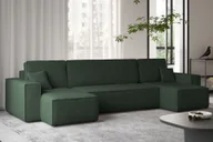 Narożniki - Sofa w kształcie U Best narożnik tkanina Abriamo ciemnozielony - miniaturka - grafika 1