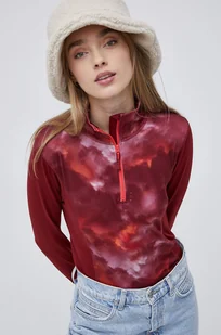 Roxy Bluza damska kolor bordowy wzorzysta - Bielizna sportowa damska - miniaturka - grafika 1