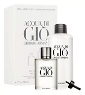 Zestawy perfum damskich - Armani Acqua di Gi Pour Homme zestaw upominkowy IV woda toaletowa 50 ml + woda toaletowa napełnienie 200 ml - miniaturka - grafika 1
