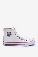 Moda i Uroda OUTLET - Damskie Klasyczne Wysokie Trampki Big Star T274026 Białe-40 - miniaturka - grafika 1