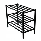Szafki na buty - Półka Na Buty Do Przedpokoju Czarna Szafka Regał Na Obuwie Loft 60 CM - miniaturka - grafika 1