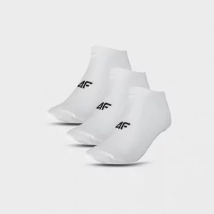 Męskie skarpetki niskie (3-pack) 4F 4FWMM00USOCM277 - białe - Skarpetki męskie - miniaturka - grafika 1