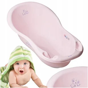 WANIENKA DLA DZIECKA DUŻA TEGA BABY 2w1 WANNA Z KORKIEM RÓŻOWA 102 cm - Wanienki dla dzieci - miniaturka - grafika 1