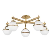 Lampy sufitowe - Hollis lampa sufitowa mosiądz IP44 HK-HOLLIS-5-O-HB Hinkley - miniaturka - grafika 1