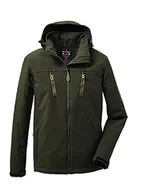 Kurtki męskie - Killtec Softshell/Męska kurtka zewnętrzna z odpinanym kapturem, Dunkeloliv, M - miniaturka - grafika 1