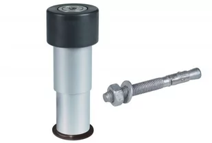 Odbojnik aluminiowy Locinox Gatestop z regulacją wysokości 100-140 mm, przykręcany - Akcesoria do drzwi - miniaturka - grafika 1