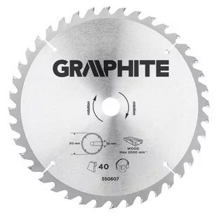 Graphite Tarcza do pilarki, widiowa, 315 x 30 mm, 40 zębów TOP-55H607 - Piły spalinowe - miniaturka - grafika 1