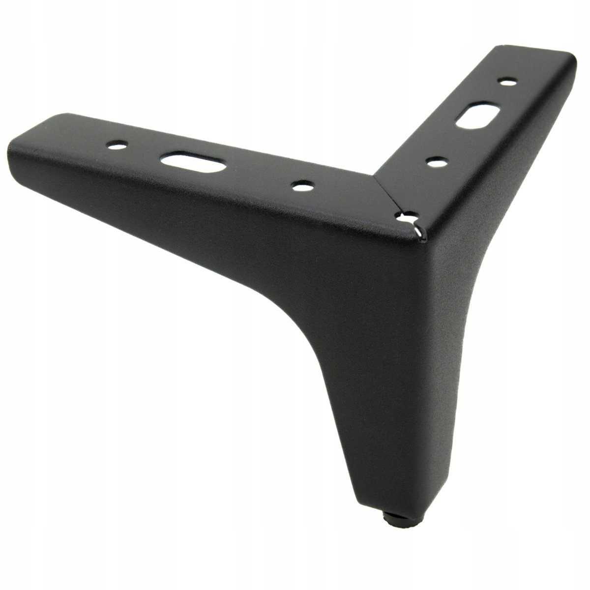 Nóżka meblowa metalowa Kotwica czarna 10 cm noga do łóżka, sofy komody loft