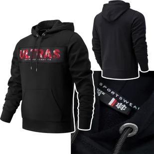 Bluza Męska Z Kapturem Bawełna Extreme Hobby Ultras Czarna R. M - Bluzy męskie - miniaturka - grafika 1