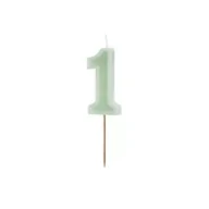Urodziny dla dorosłych - Świeczka urodzinowa 1 zielona 6cm - miniaturka - grafika 1