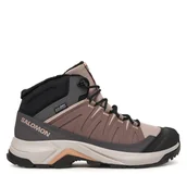 Buty trekkingowe damskie - Trekkingi Salomon X-Adventure Coldrush Waterproof L47856500 Różowy - miniaturka - grafika 1