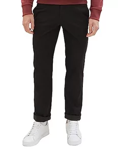TOM TAILOR Travis Regular Fit męskie spodnie chinosy z bawełny, 34438-Black Zig Zag Minimal, 31W / 34L - Spodenki męskie - miniaturka - grafika 1