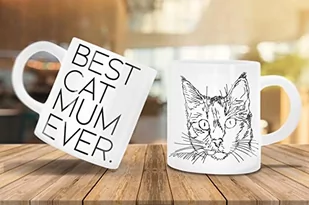 Kot powiedzenia kubek i podkładka zestaw upominkowy podziękowanie pamiątka prezent kawa herbata prezent (mug) - Herbata - miniaturka - grafika 1