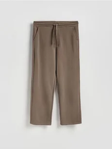 Reserved - Spodnie dresowe z bawełną - brązowy - Spodnie sportowe męskie - miniaturka - grafika 1