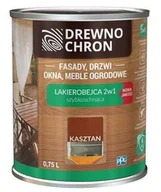 Farby wewnętrzne - Lakierobejca 2w1 Kasztan 0.75L Drewnochron - miniaturka - grafika 1