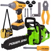 Mały majsterkowicz - ZESTAW MAJSTERKOWICZA WIERTARKA WKRĘTARKA PIŁA MOTOROWA NARZĘDZIA DZIECI - miniaturka - grafika 1