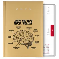 Notesy i bloczki - ZŁOTY KALENDARZ KSIĄŻKOWY A5 2025 TERMINARZ PREZENT DLA SZEFA MÓZG PREZESA - miniaturka - grafika 1