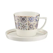 Filiżanki - Filiżanka ze spodkiem porcelanowa 240 ml AZULEA - miniaturka - grafika 1