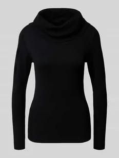 Bluzka z długim rękawem o kroju slim fit z mieszanki wiskozy model ‘Dollie’ - Swetry damskie - miniaturka - grafika 1