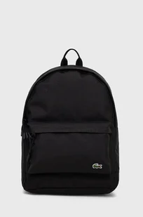 Lacoste plecak męski kolor czarny duży gładki - Plecaki - miniaturka - grafika 1