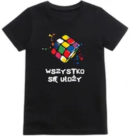 Moda i Uroda OUTLET - Koszulka dziecięca Kolorowa Kostka Rubika - Wszystko się ułoży t-shirt - miniaturka - grafika 1