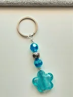 Breloki - Niebieski Brelok Breloczek Do Kluczy Kwiat Wenecki - miniaturka - grafika 1