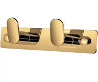 Wieszaki łazienkowe - Wieszak łazienkowy na ręczniki 2 haczyki ścienny złoty STELLA 18.052-G - miniaturka - grafika 1