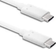 Kable USB - Kabel USB Qoltec USB-C - USB-C 1 m Biały 50508 - miniaturka - grafika 1