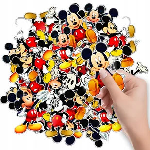 NAKLEJKI NA ZESZYT NALEPKA Z POSTACIAMI MYSZKI MIKI MICKEY WZORY 6 SZT - Szkolne artykuły papiernicze - miniaturka - grafika 1