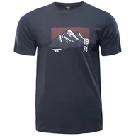 Koszulki sportowe męskie - Koszulka męska Hi-Tec Rawal Rozmiar: XL / Kolor: ciemnoniebieski - miniaturka - grafika 1