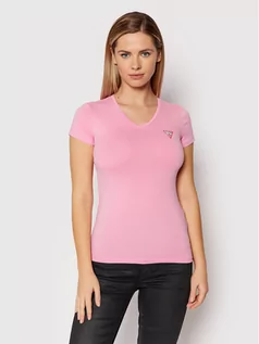 Koszulki i topy damskie - Guess T-Shirt W1YI1A J1311 Różowy Slim Fit - grafika 1