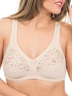 Biustonosze - Naturana Non Wired 1/2 Koronkowy biustonosz Comfort 5046 czarny, biały, skóra lub niebieski nocny, jasnobeżowy, 75G - miniaturka - grafika 1