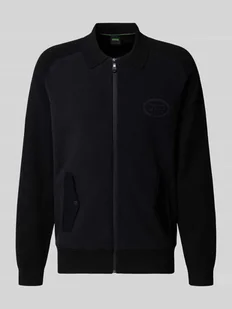 Kurtka o kroju relaxed fit z dzianiny z mieszanki wiskozy model ‘HOLE’ - Swetry męskie - miniaturka - grafika 1