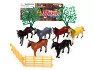 Figurki dla dzieci - Hipo Konie 10cm 10szt worek - miniaturka - grafika 1