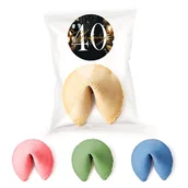 Przekąski dla dzieci - CIASTECZKA z wróżbą dla Gości na imprezę z okazji 40 Urodzin 10 szt. - miniaturka - grafika 1