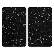 Pozostałe akcesoria kuchenne - Zestaw 2 czarnych szklanych płyt ochronnych na kuchenkę Wenko Universal - miniaturka - grafika 1